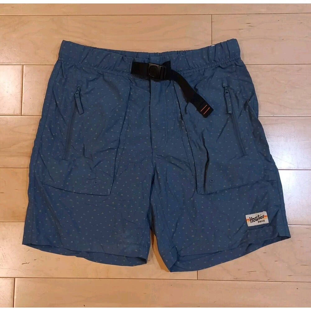 Howler Bros Shorts Mens 34"x 7.5" Pedernales Packable Nylon Belted Zip Hiking